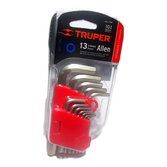 Juego De Llaves Allen En Pulgadas 13pzas Marca Truper