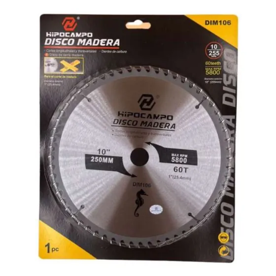 Disco Sierra Para Madera 10 - 60 Dientes Uyustools K37