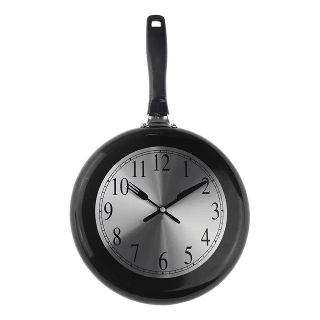 Reloj Pared Sarten Metal 10  Para Cocina Decoracion Hogar Un