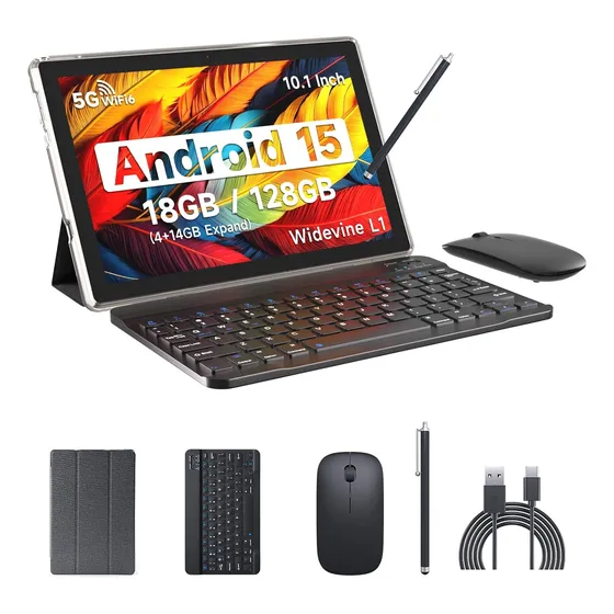 Android 15 Tablet, 10 Inch 18gb Ram+128gb Rom/2tb Expanda...