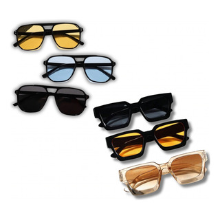 3 Lentes De Sol De Moda Unisex Vintage 3 Lentes De Sol De Moda Unisex Vintage