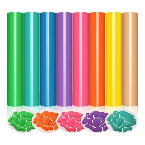 Transferência De Calor De Vinil Puff - 8 Cores 3d Puff Htv H