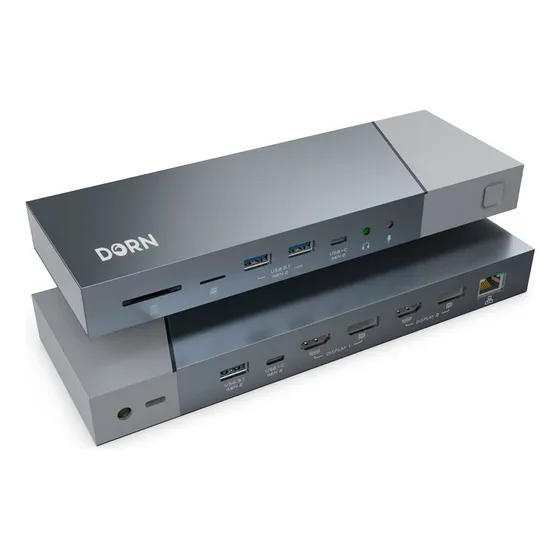 Dockstation Hub Usb-c Dorn Displaylink 3x Hdmi + Fonte 100w