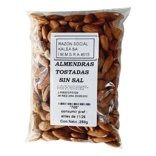 Almendras Tostadas Sin Sal 250g Lleve 3 Pague 2