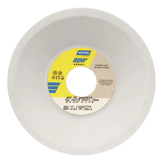 Rebolo Prato Retifica152,4x19,0x31,75 Fe 38a 80k Norton 6625