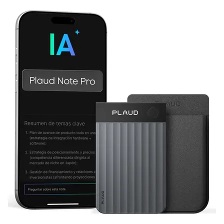 Grabadora De Voz Plaud Note Pro Con Ai Transcribe Y Resume Negro