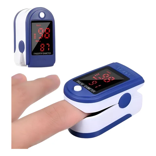 Oxímetro De Dedo Digital Medidor Saturaçao Uso Doméstico Azul
