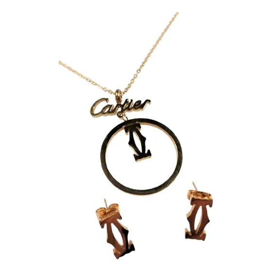 Aretes Y Collar Tipo Cartier Sin Joyería
