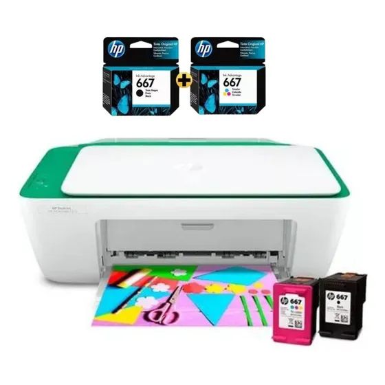Impresora Multifunción Hp Deskjet Ink 2375 Color + 4 Tintas