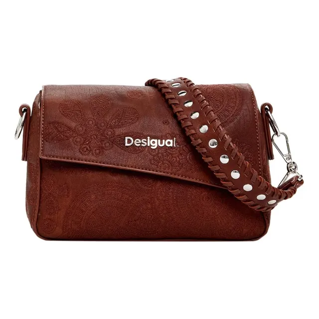 Bolso M Con Flores Bordadas