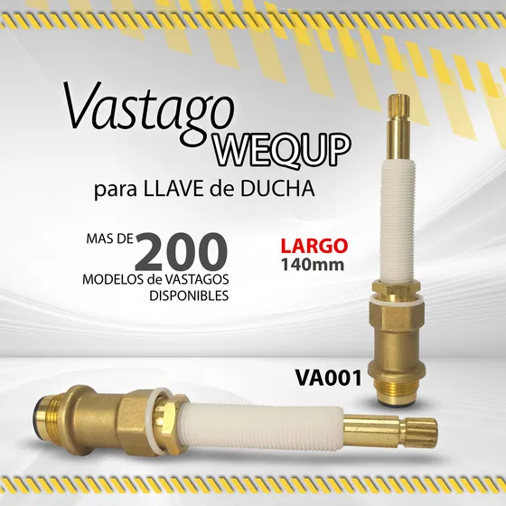 Vastago Wequp Ducha Largo 140mm  Va001 #6 / 06148