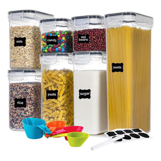 Recipientes Herméticos De Almacenamiento De Cocina Set 7 Pz. Recipientes Herméticos De Almacenamiento De Cocina Set 7 Pz.