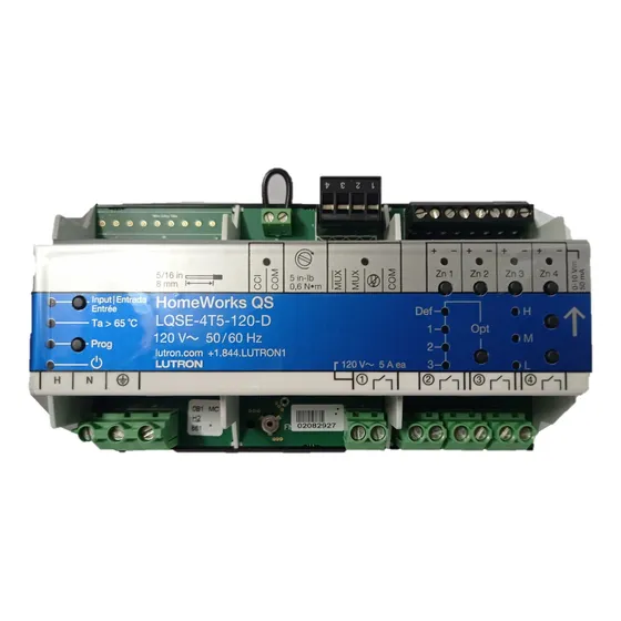 Lutron Modulo Din Para Control De 4 Zonas Led De 0 A 10v 