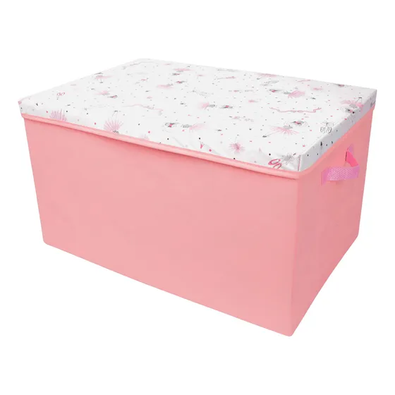 Baú Organizador 84 Litros Muito Espaço De Armazenamento Cor Rosa Bailarina