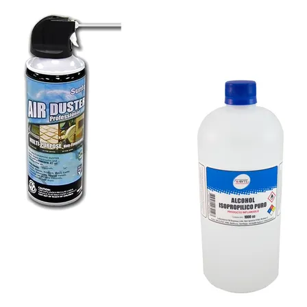 Aire Comprimido 400ml Sunto + Alcohol Isopropilico 1 Litro