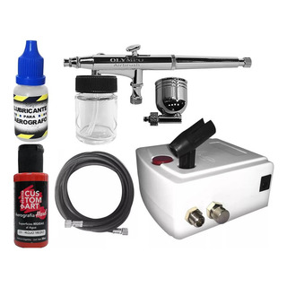 Aerografo Completo Para Usar. Lubricante Y Pintura De Regalo Aerografo Completo Para Usar. Lubricante Y Pintura De Regalo