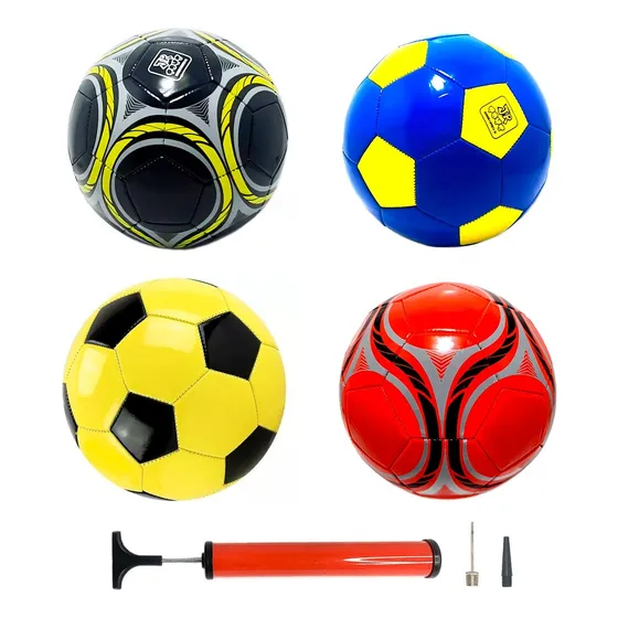 Kit Bola De Futebol Pró + Bomba De Ar Sortida Barata