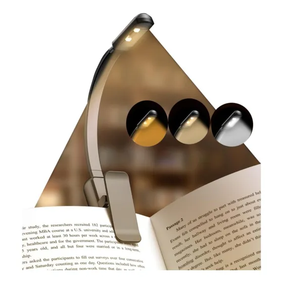 Luz Led Con Clip De 360º Para Leer Libros Recargables En Mod