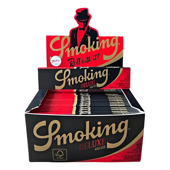 Seda Smoking Preta Deluxe King Size Original - Cx C/ 50 Un