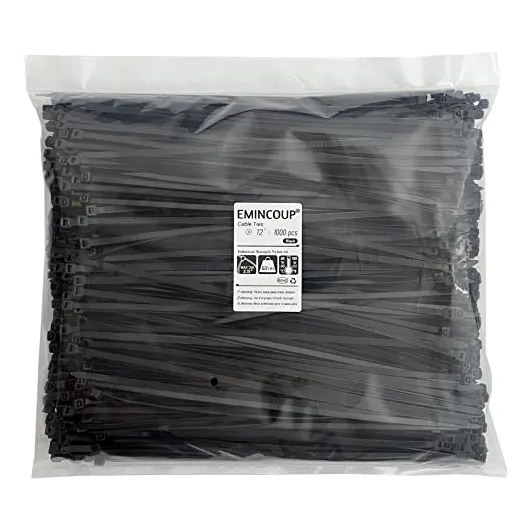 1000 Pcs De Amarras 12 Pulgadas Negras, Resistencia A La