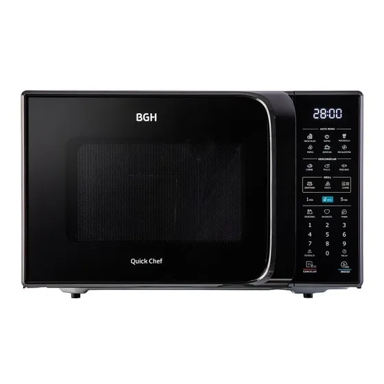 Microondas Bgh B223DN20 Eco Digital 23L 800w 220v Negro