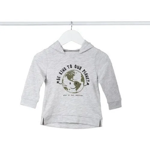 Polerón Delgado Bebé Wondrus Bb Hoodie Gris Planeta Tierra