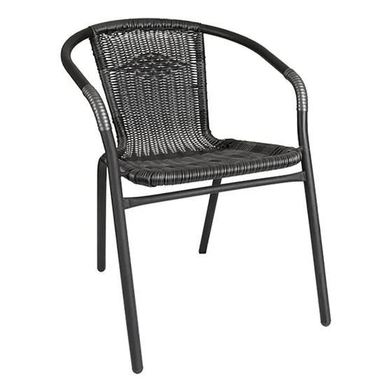 Silla Para Exteriores Modelo Rattan Color Gris