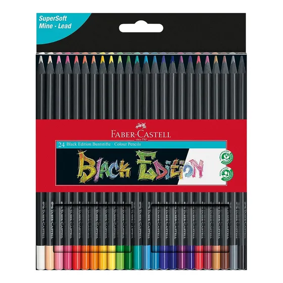 Lápices De Colores Faber Castell Black Edition 24 Colores