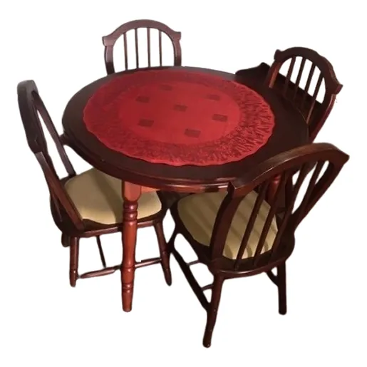 Centro De Mesa Redondo Renda Tulipas Vermelho 0,78cm Suzigan
