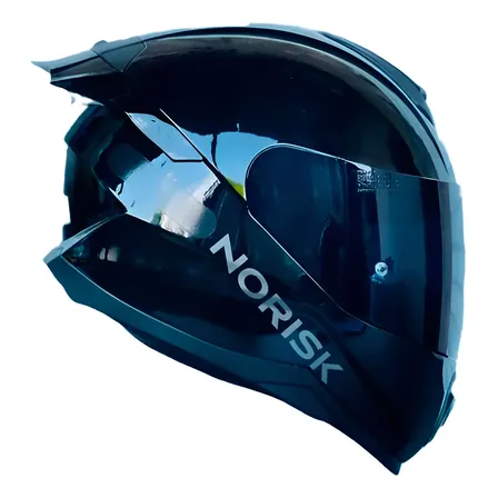 Capacete Norisk Black Limited Edition +spoiler +viseira Fumê