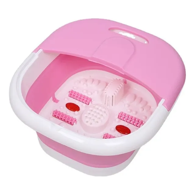 Tina Spa Pies Bañera Plegable Portátil Alivio Pies Rodillos
