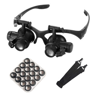 Lupa De Cabeza Con Luz Led Con 8 Pares Lentes Reemplazables Lupa De Cabeza Con Luz Led Con 8 Pares Lentes Reemplazables