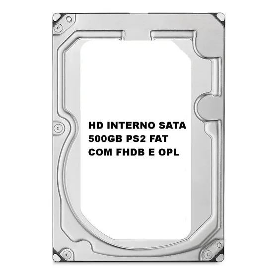 Kit Opl - Hd Sata 500gb Para Playstation 2 Fat