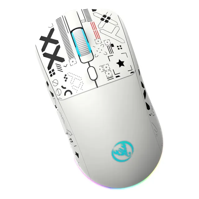 Raton Mouse Inalambrico Gamer Rgb Cable+2.4g+bluetooth