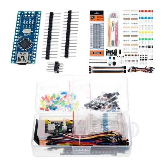 Fun Kit Arduino Nano Componentes Electronicos Estudiante