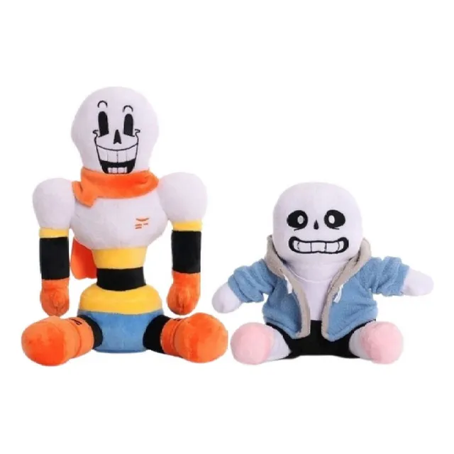2 Piezas De Undertale Papyrus Sans Muñeco Peluche Juguete Re