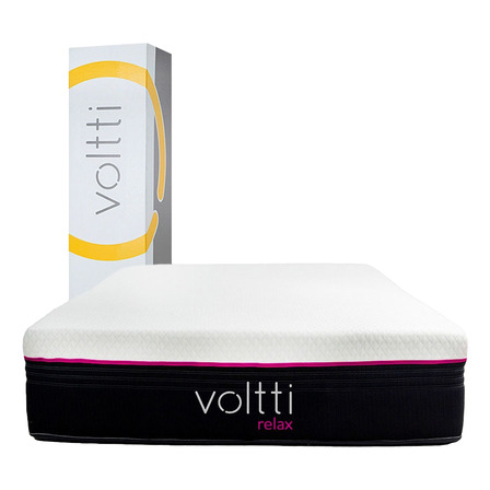Colchón Individual Relax Hibrido Voltti | 30cm Funda Lavable Blanco Colchón Individual Relax Hibrido Voltti | 30cm Funda Lavable Blanco