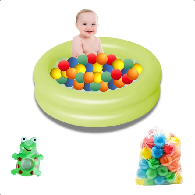 Piscina Inflável Praia Bolinhas Coloridas Mordedor Bebê 