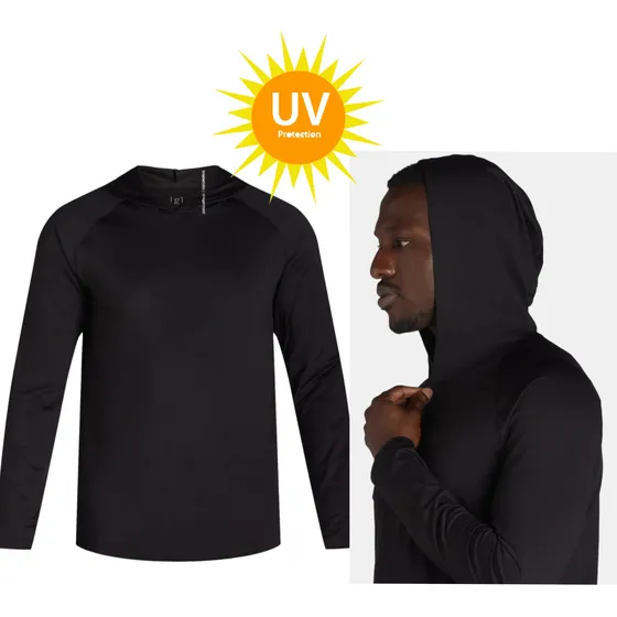 Sudaderas Drifit Negras Con Capucha Uv Protec Pack 14piezas
