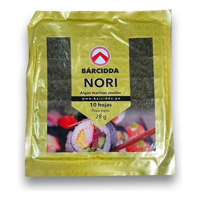 Nori Alga Marina Deshidratada Pack 100u Barcidda