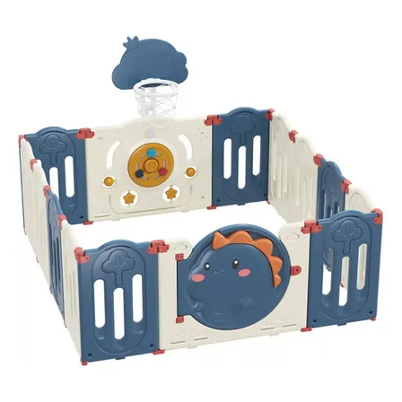 Corral Plegable Con Alfombra 100 Pelotas Y Aro Para Bebes