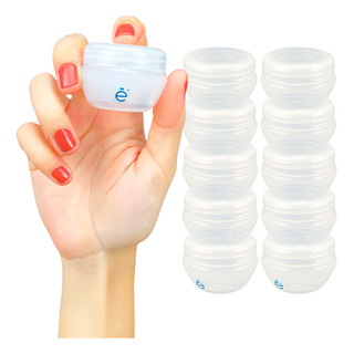 Frasco Tarro Pomadero 20 Gr Ml Envase Cónico Acrílico 10pz Frasco Tarro Pomadero 20 Gr Ml Envase Cónico Acrílico 10pz