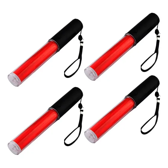 4pc Control De Seguridad De La Linterna Led Del Bastón De La