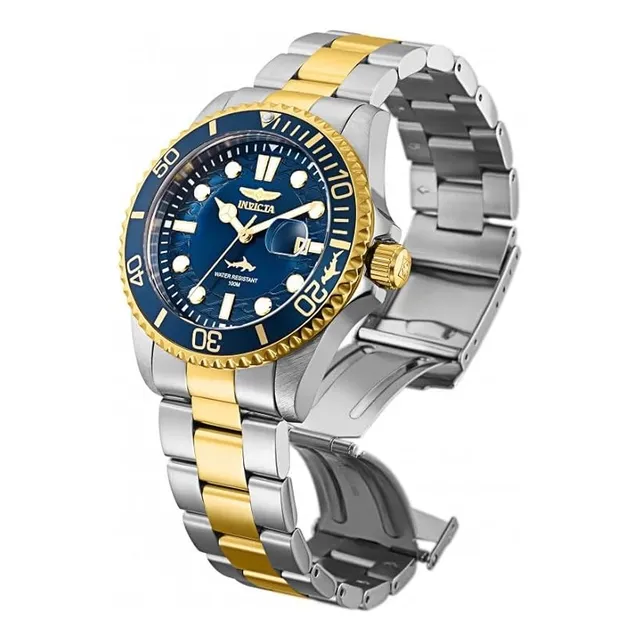 Reloj Invicta Pro Diver 30021 Plateado Y Dorado Quartz