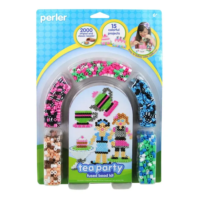 Perler Beads Tea Party Fused Bead Crafts Para Niña 2000