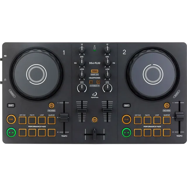 Controlador Dj Compacto De 2 Canales Alphatheta Ddj-flx2