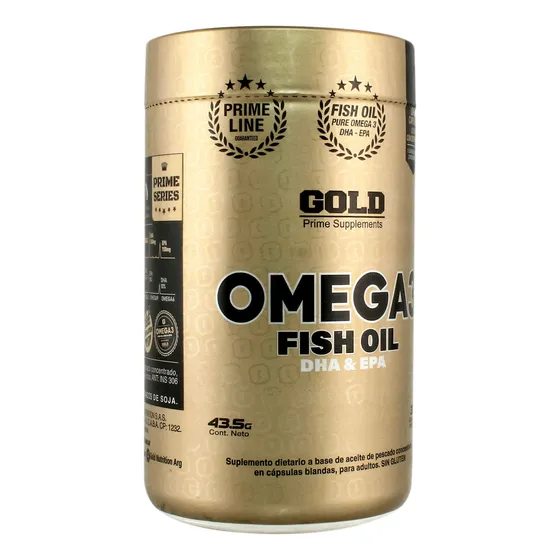 Gold Nutrition Omega 3 Fish Oil Dha & Epa Suplemento 30c
