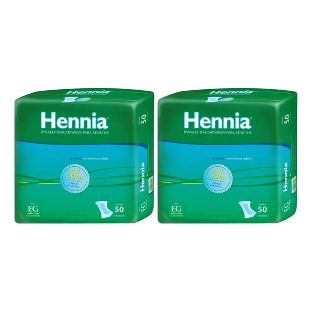 Pañal Hennia Adultos Rectos Talle Extra Grande X 100 Pañales
