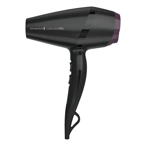 Secador De Pelo Remington Supercarepro D23a Calor Saludable Color Negro