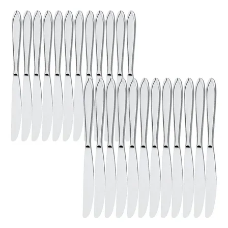 Kit 60 Talher Faca Inox Polido Para Casa Cozinha Restaurante Inox